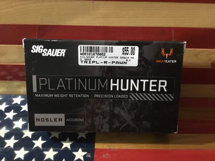 SIG SAUER Platinum Hunter ammunition box