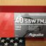 Box of Aguila .40 S&W FMJ ammunition