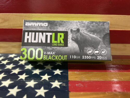 HuntLR 300 Blackout Ammo Box on American Flag