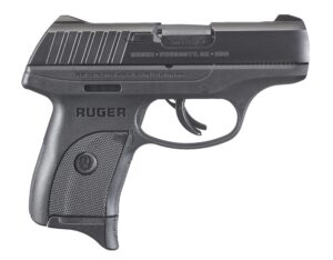 Black Ruger handgun side view