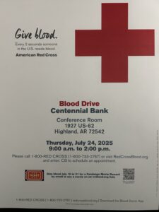 Blood drive at American Red Cross, July 24, 2025.