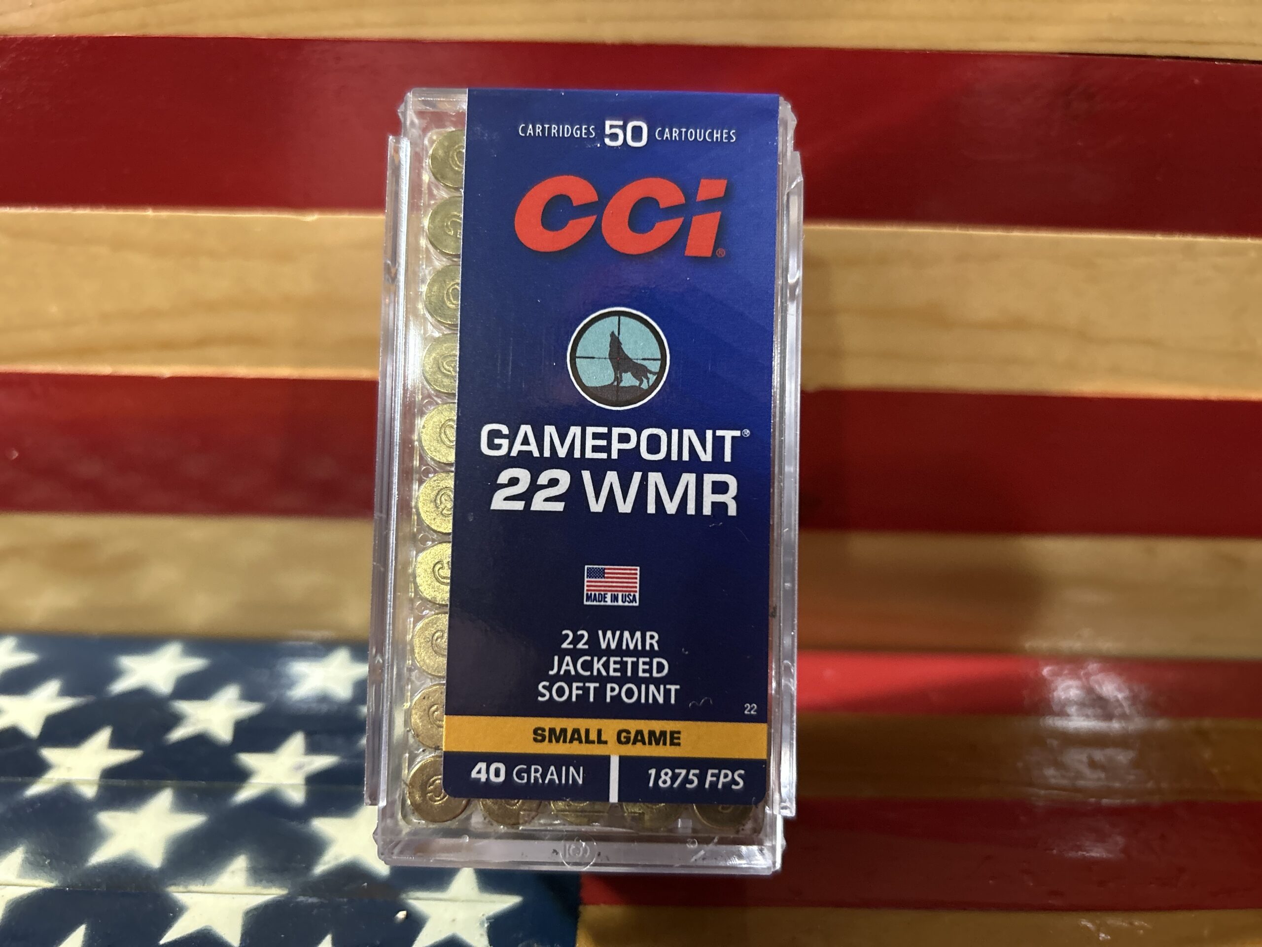 CCI Gamepoint 22 WMR cartridges box